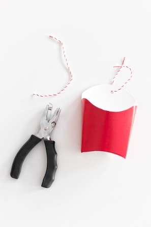 A fry container and tools