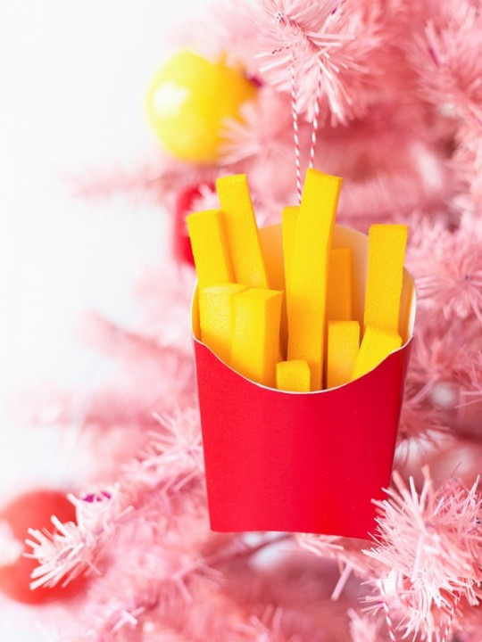 DIY French Fries Ornaments