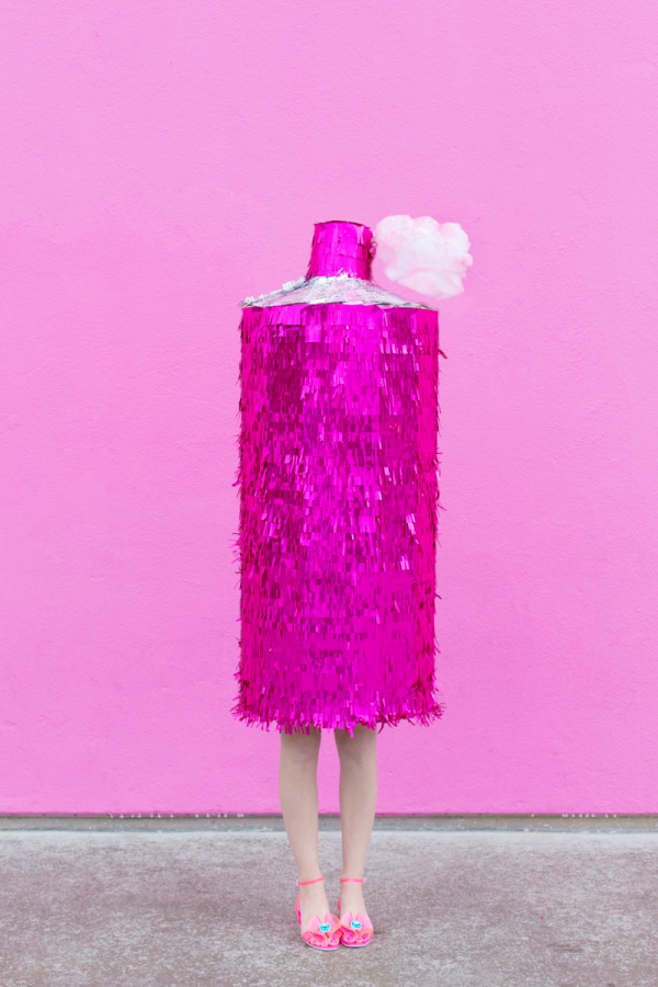 A pink hairspray pinata