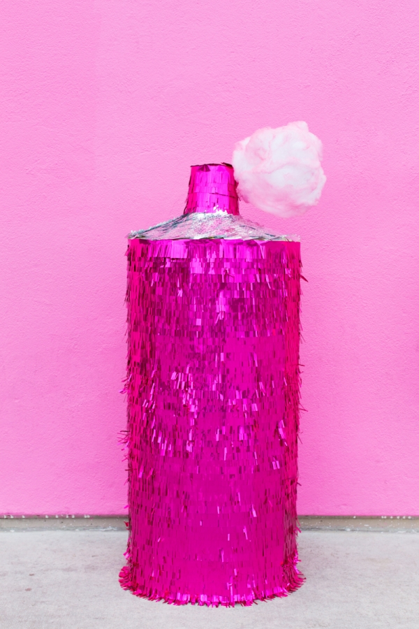 A pink hairspray pinata
