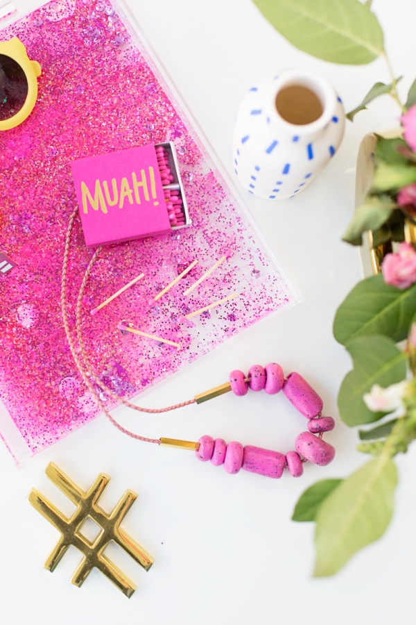 A pack of pink glitter