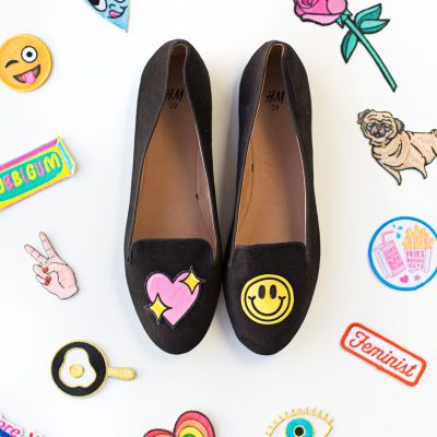 DIY No-Sew Embroidered Loafers Loafers with patches