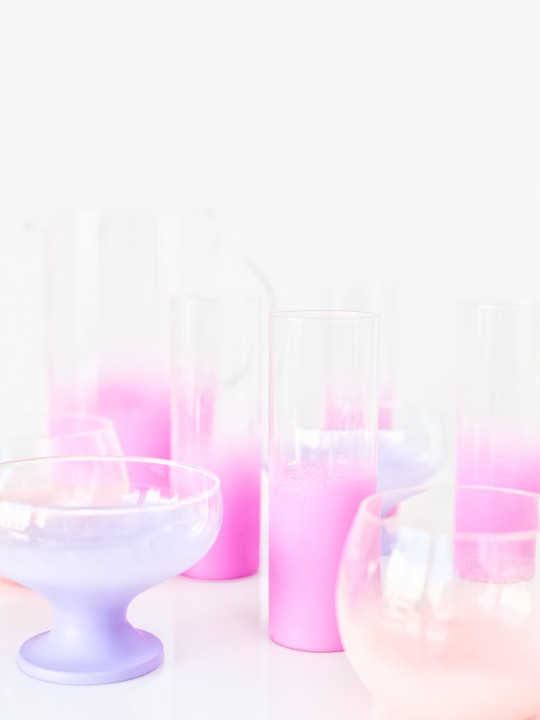DIY Ombré Glassware