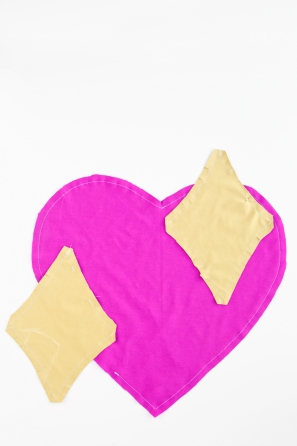 Pink and beige fabric
