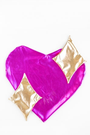 Shiny gold and pink fabric