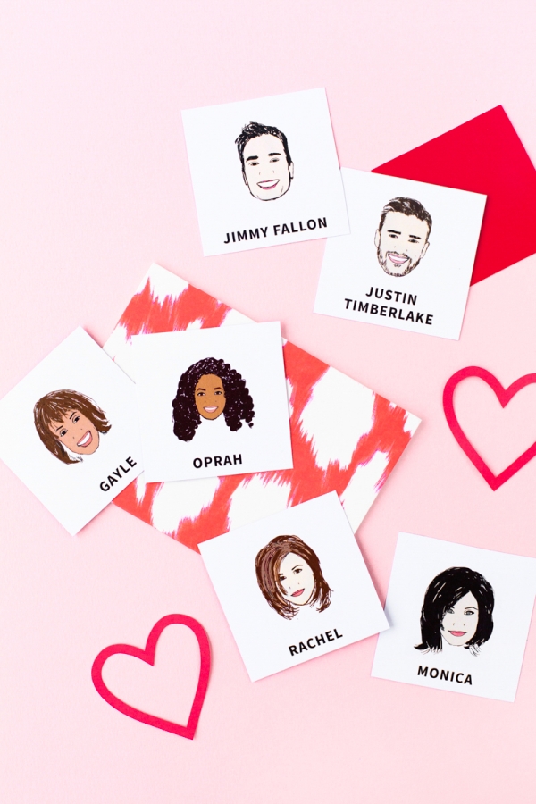 Cards with celebrities on them