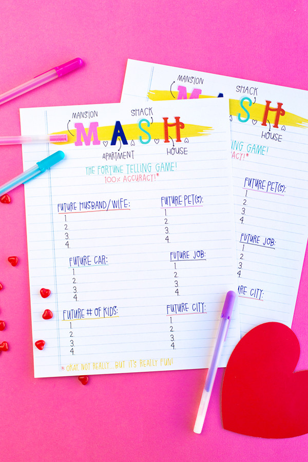 MASH Printables! | studiodiy.mom