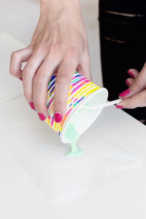 A cup with ice cream