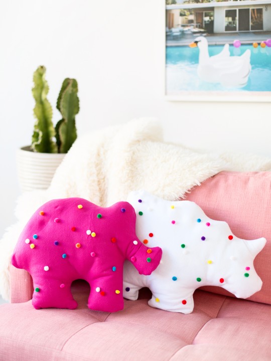 DIY Circus Animal Cookie Pillows