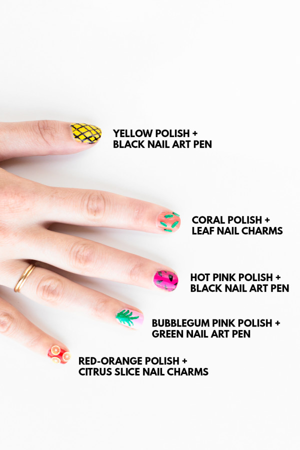Someone with colorful nails