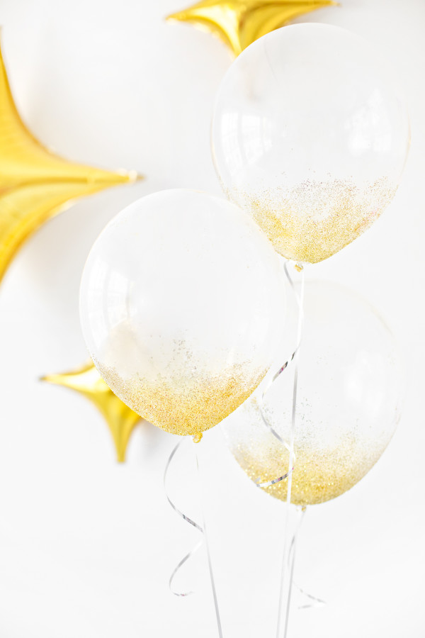 DIY Glitter Dipped Balloons