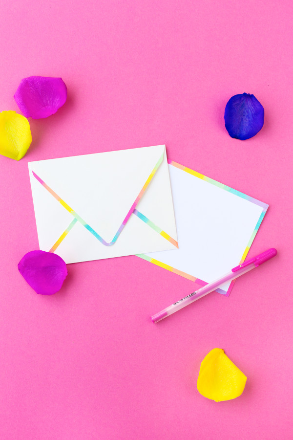 Colorful card and envelope