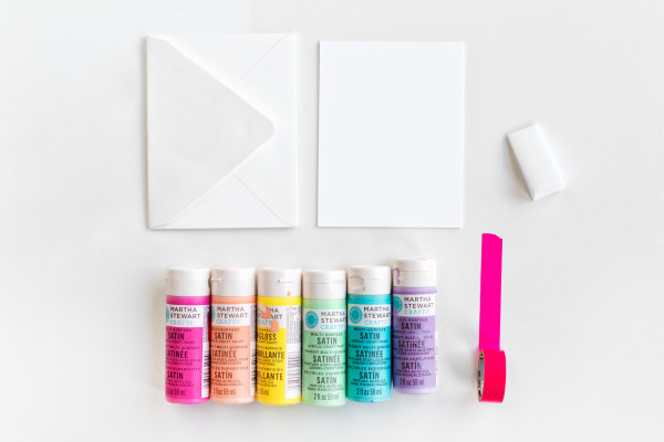 Cards and paint tubes