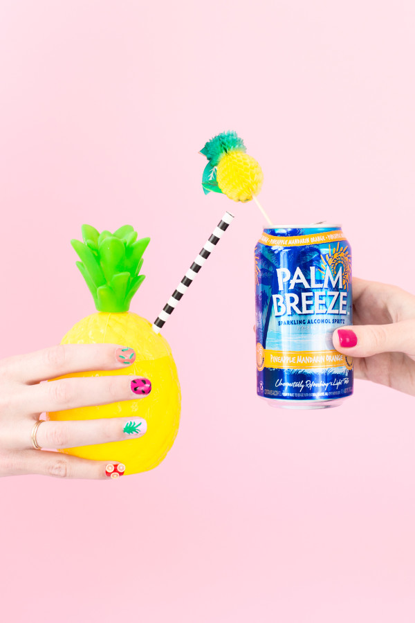 Pineapple cup and seltzer