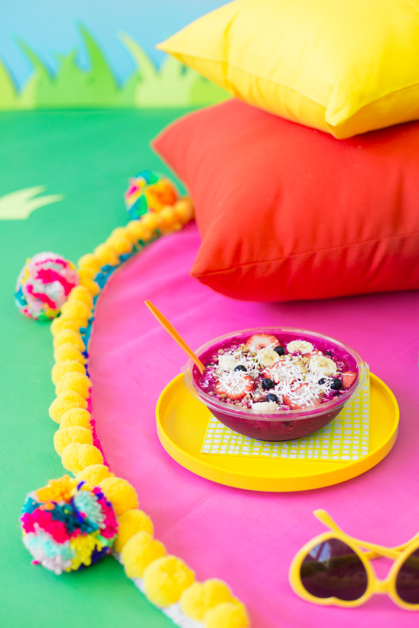 Acai bowls and pillows