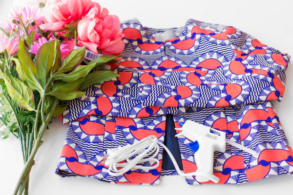 A jacket and hot glue gun