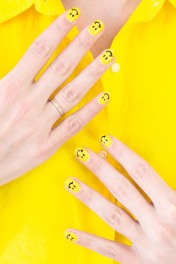 Someone with yellow nails
