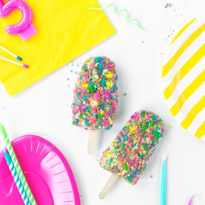 Birthday Cake Ice Cream Bars Birthday cake popsicles