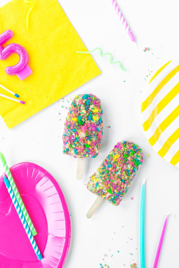 Birthday cake popsicles 