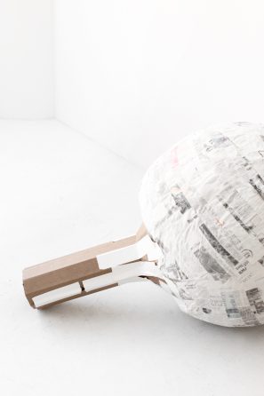 A newspaper ball