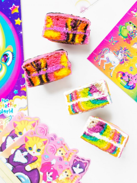 Lisa Frank Zebra Cakes