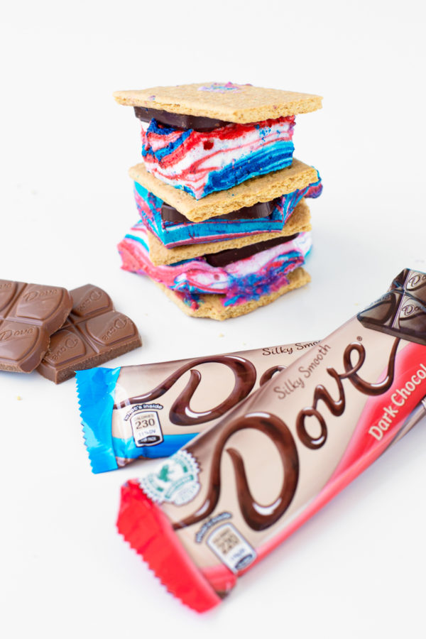 Smores and dove chocolate bars