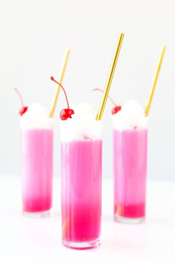 Italian Cream Soda with straws
