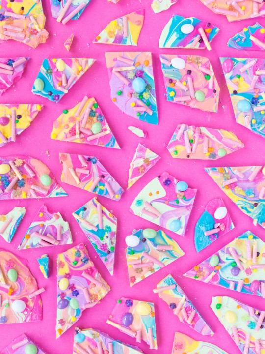 Summer Fun White Chocolate Pocky Bark