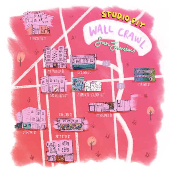 A graphic map of San Francisco 