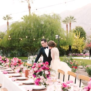 Pink Palm Springs Wedding