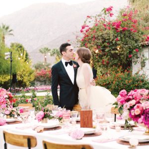 Pink Palm Springs Wedding