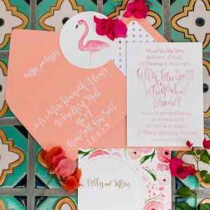 Colorful Palm Springs Wedding Invitations