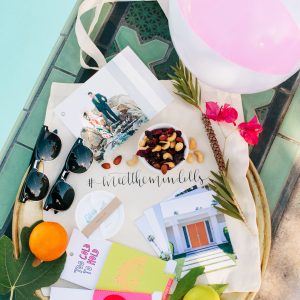 Colorful Palm Springs Wedding Welcome Bags
