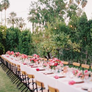 Pink Palm Springs Wedding