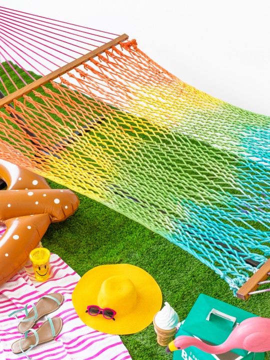 DIY Rainbow Tie Dye Hammock