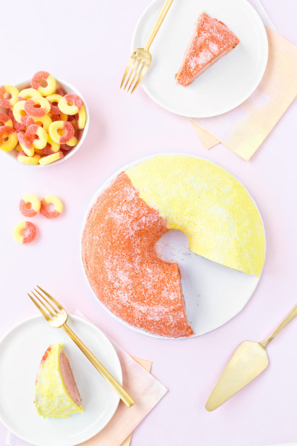 Peach ring cake