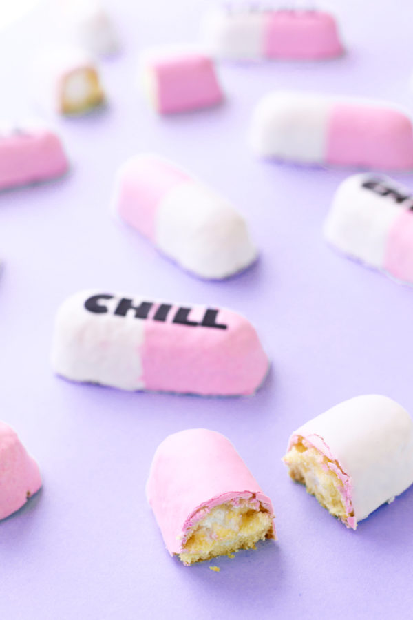 Twinkies with the word chill on it