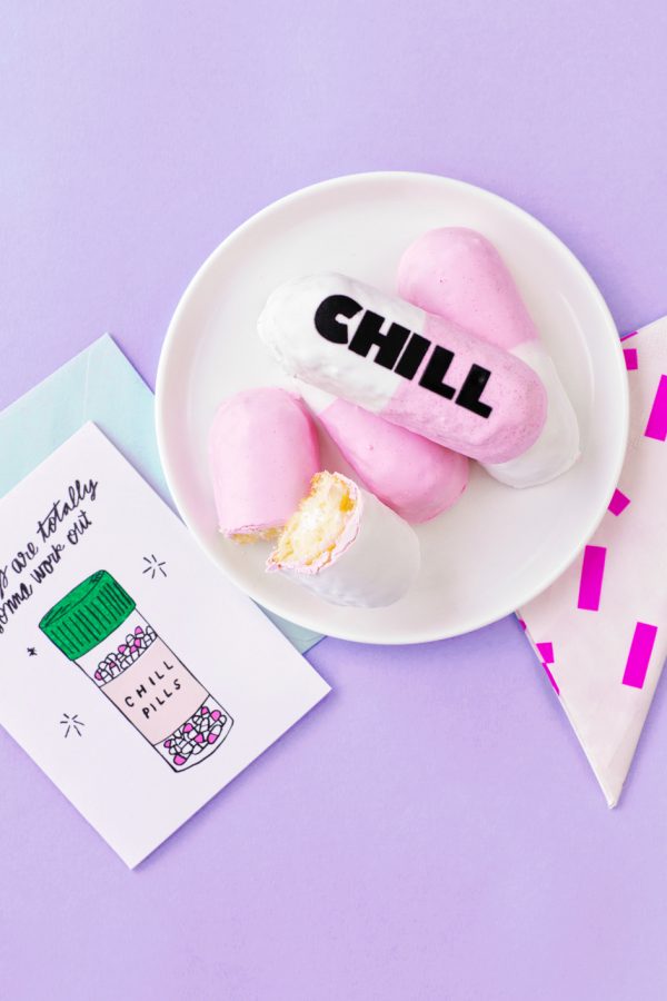 Chill pill cakes and card