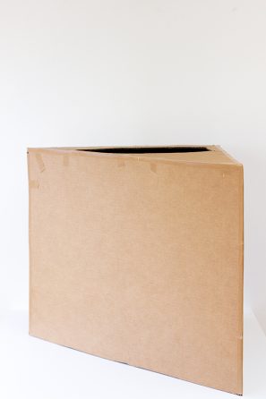 A cardboard box 