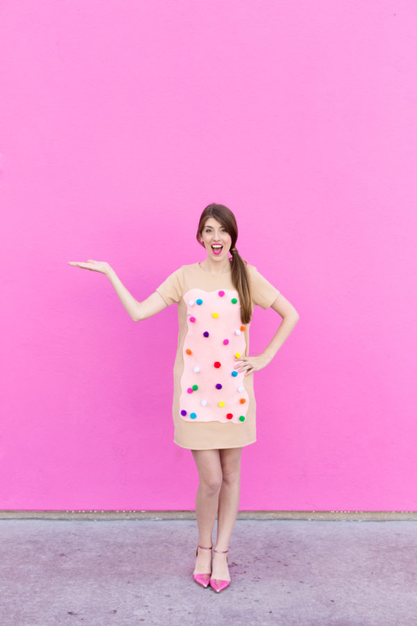 A woman dressed up as a pop tart