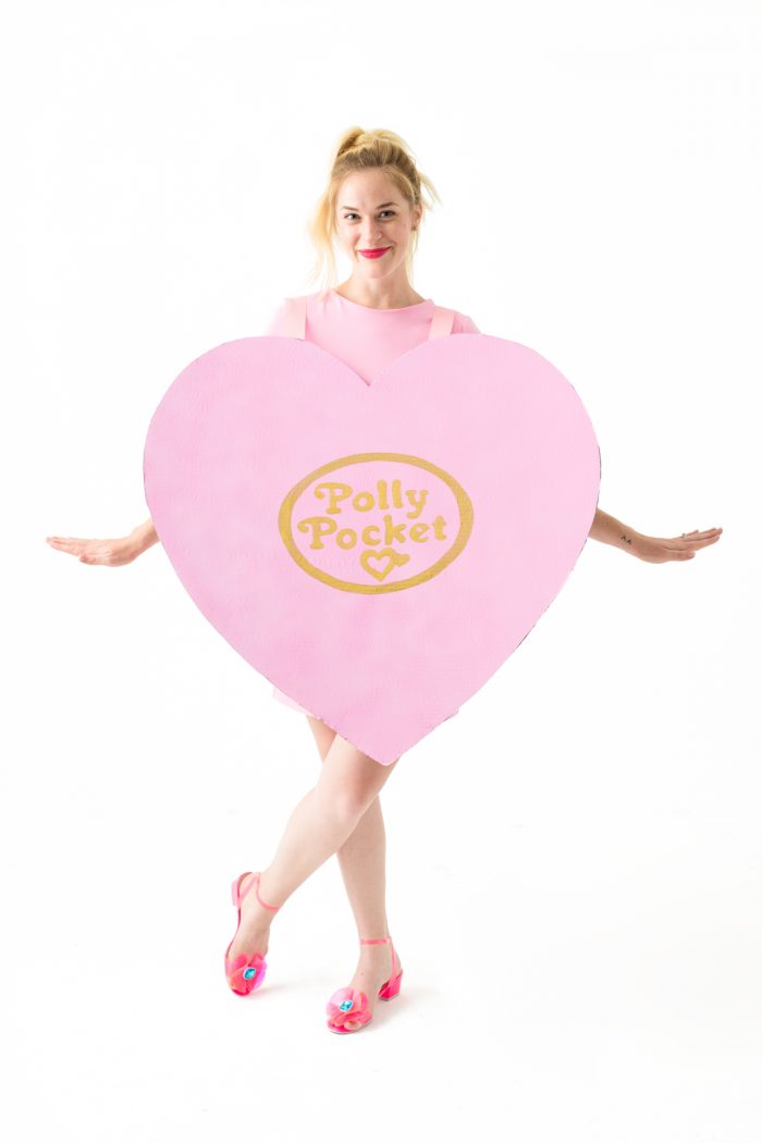A person in a heart costume