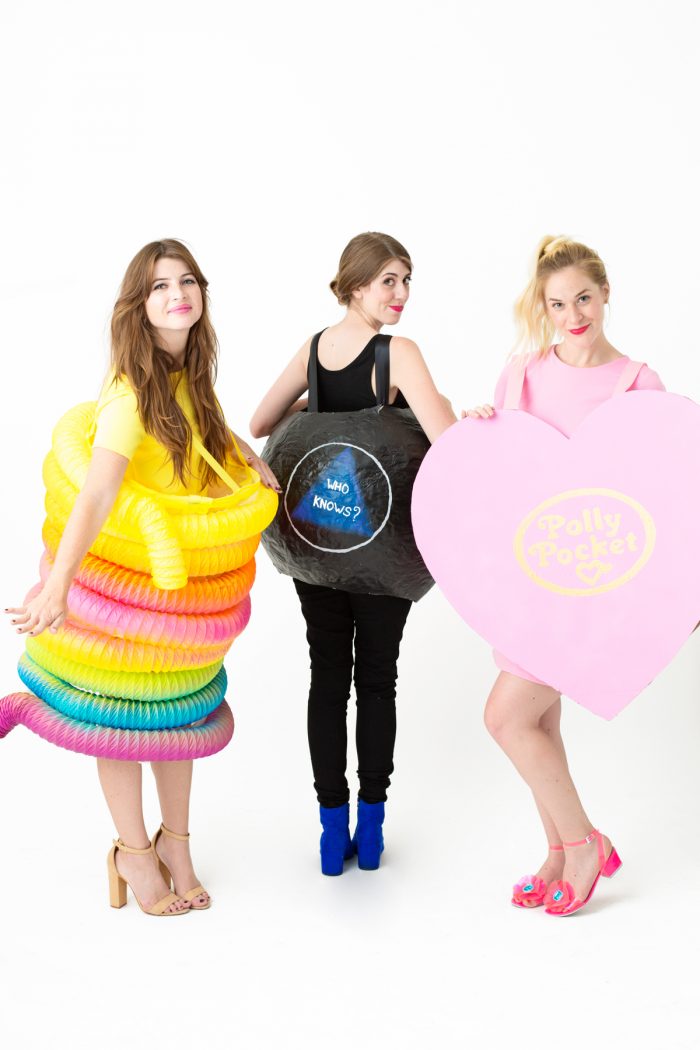 Three girls in costumes