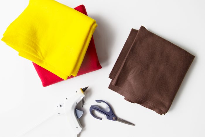 DIY Hot Dog Costume Supplies needed for diy hot dog costume.