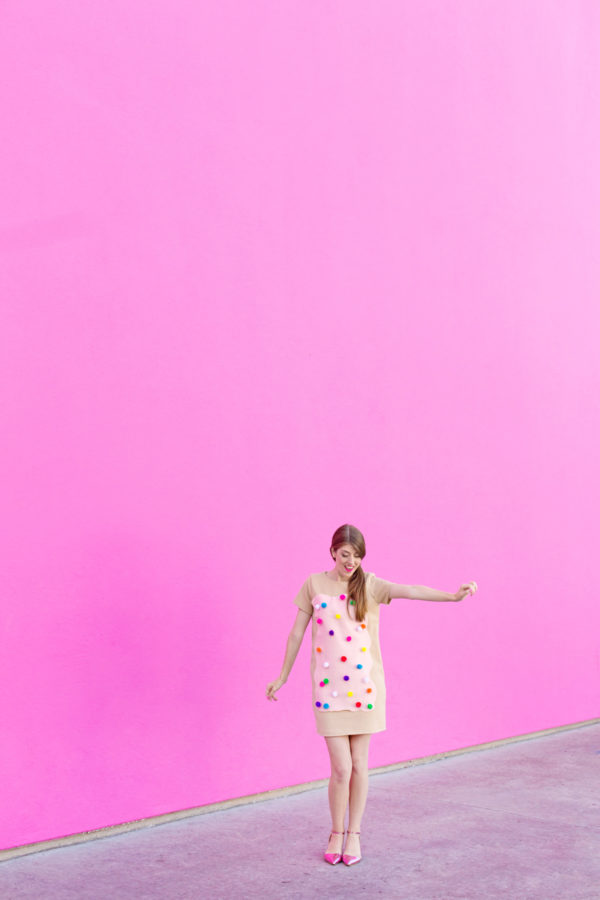 A woman in a pop tart costume