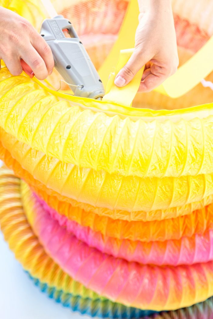 Colorful tubes and glue