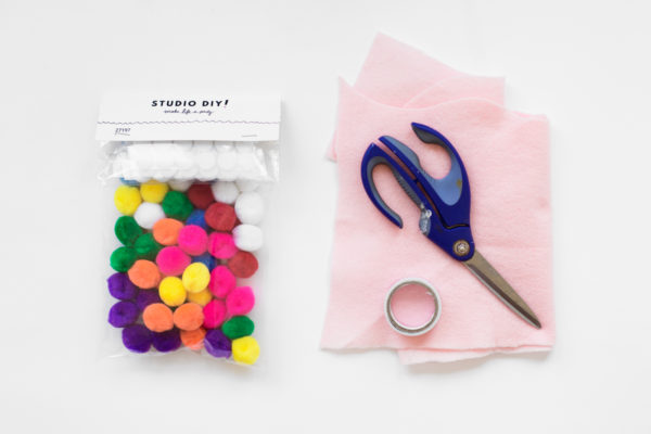 Scissors and craft materials