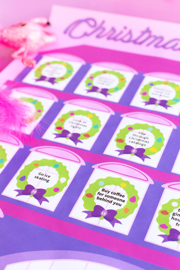 Printable scratch-off advent calendar 