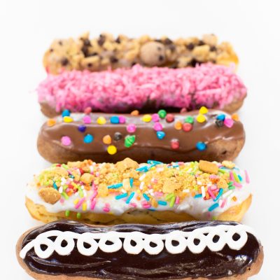 Trashy Eclairs (Five Ways!) Five eclairs