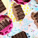 Chocolate cake on plates