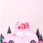 A pink gingerbread card